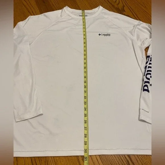 Columbia Mens PFG White Long Sleeve Fishing Shirt - Picture 14 of 15